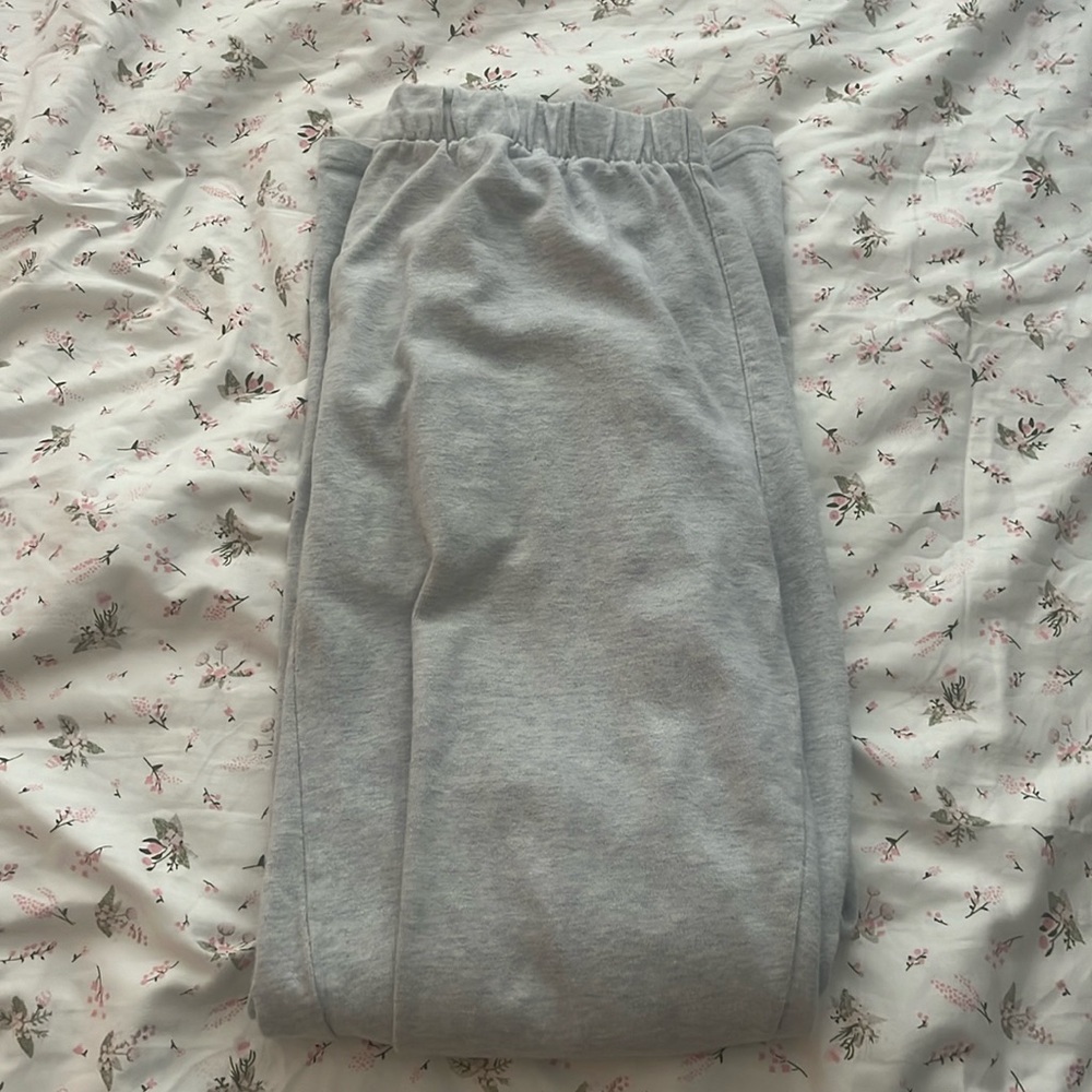 Grey brandy straight leg sweats